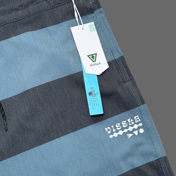 Vissla Hammerhead 18.5" Boardshort Blue Gray Size 36 NWT M1215HAM - Picture 2 of 10
